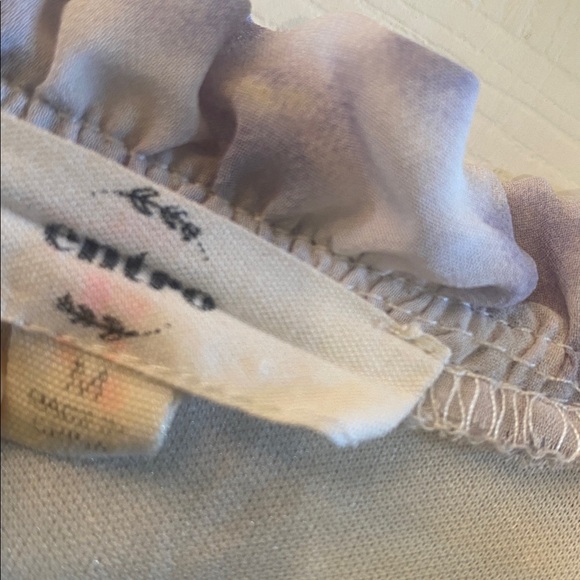 Entro Light Pastel Purple & Pink Floral Sheer Sleeve Blouse Top - Picture 14 of 15